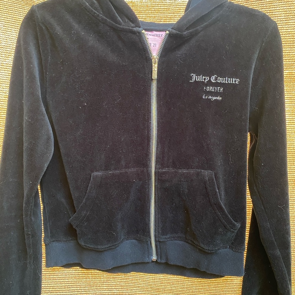 Juicy Couture Woman Black Zip-Up Hoodie